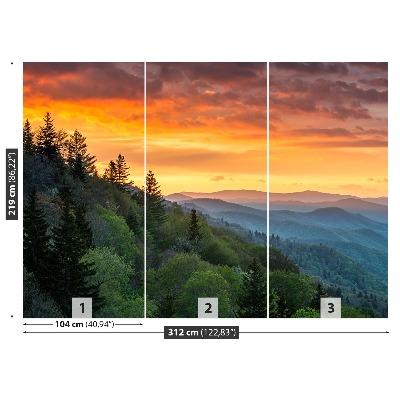 Fotobehang Sunrise mountains