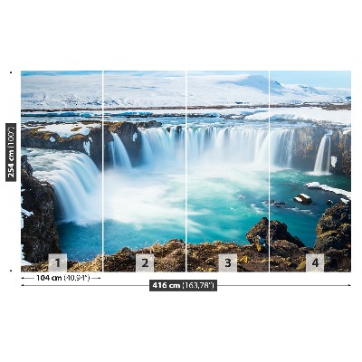 Fotobehang Goddafoss waterval