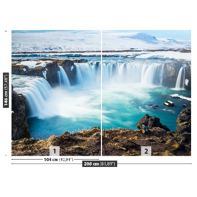 Fotobehang Goddafoss waterval