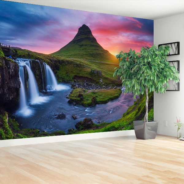 Fotobehang Kirkjufell vulkaan