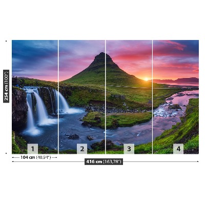 Fotobehang Kirkjufell vulkaan