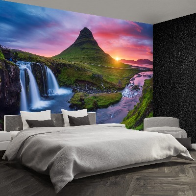 Fotobehang Kirkjufell vulkaan