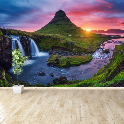 Fotobehang Kirkjufell vulkaan