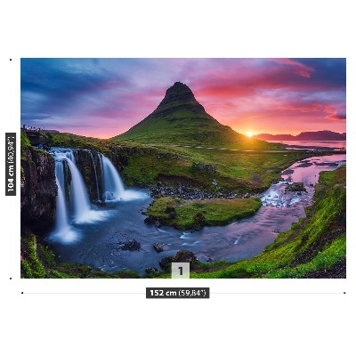 Fotobehang Kirkjufell vulkaan