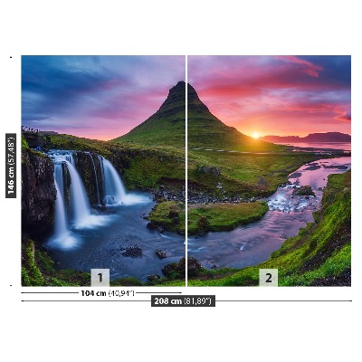 Fotobehang Kirkjufell vulkaan