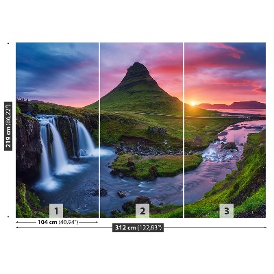 Fotobehang Kirkjufell vulkaan