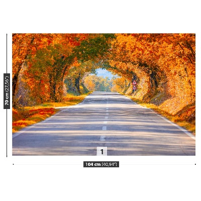 Fotobehang Weg in de herfst