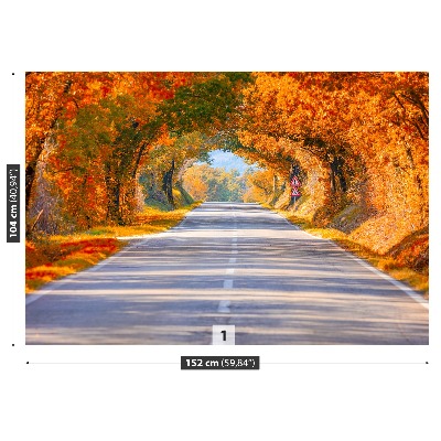 Fotobehang Weg in de herfst