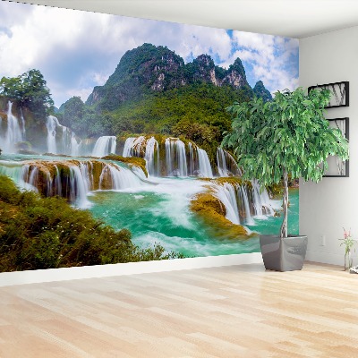 Fotobehang Waterval ban goc