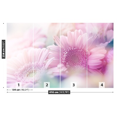 Zelfklevend fotobehang Roze bloemen