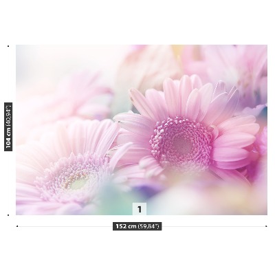 Zelfklevend fotobehang Roze bloemen