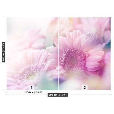 Zelfklevend fotobehang Roze bloemen