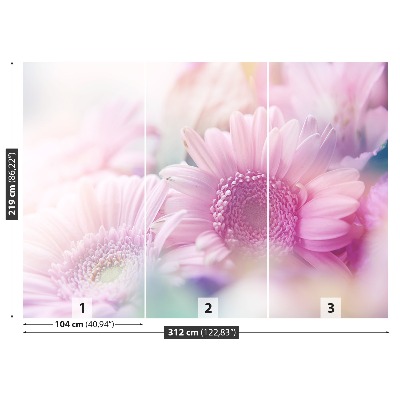 Zelfklevend fotobehang Roze bloemen