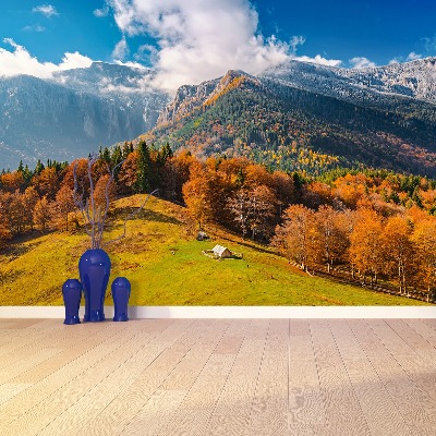 Fotobehang Bergen in de herfst