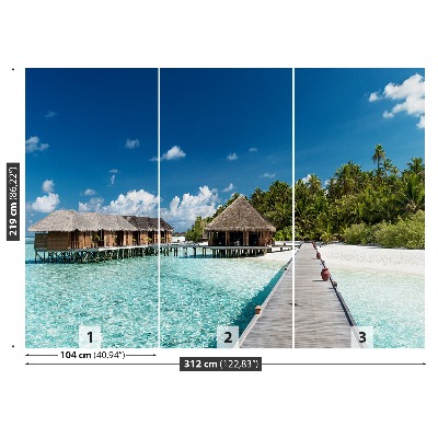 Fotobehang Maldiven beach