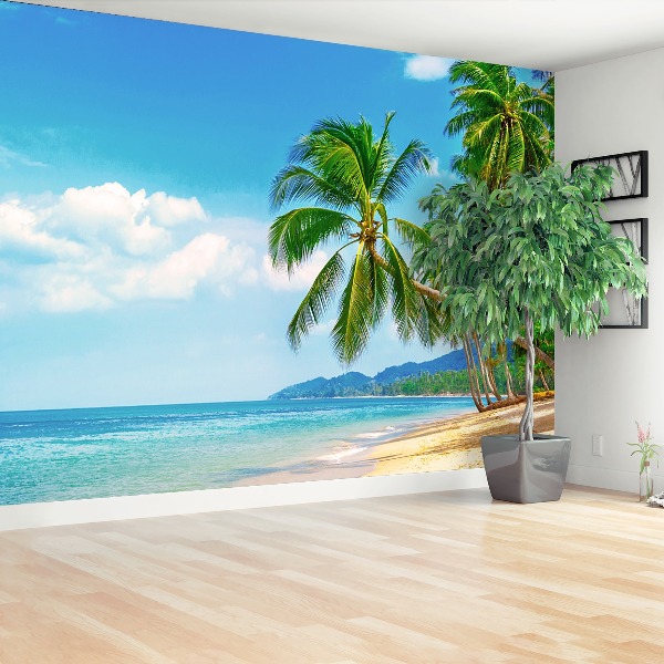 Fotobehang Strandpalm