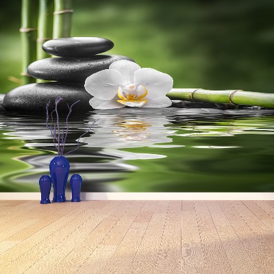 Zelfklevend fotobehang Orchidee en zen