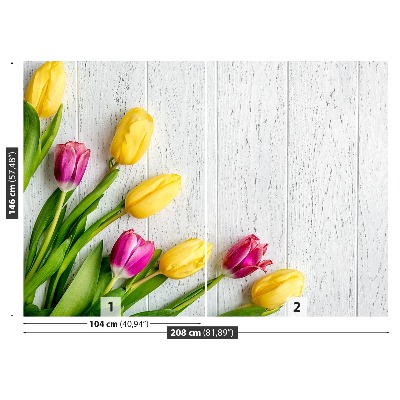 Zelfklevend fotobehang Gele tulpen