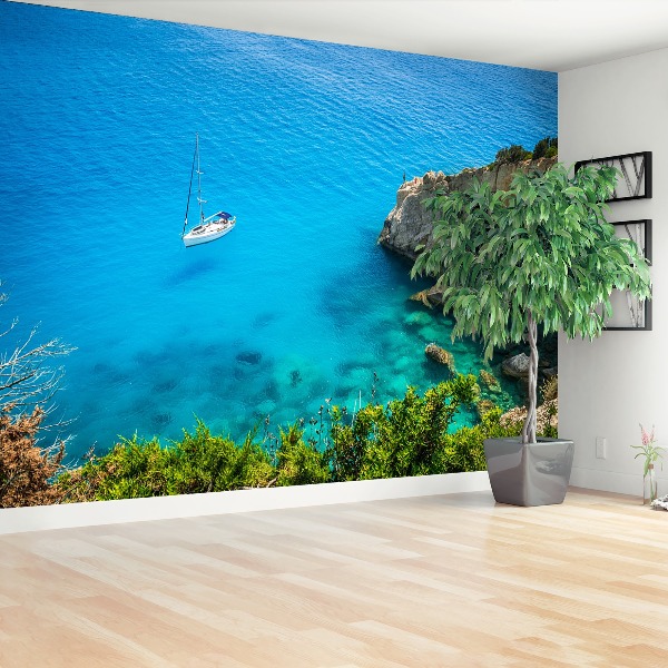 Fotobehang Griekenland yacht