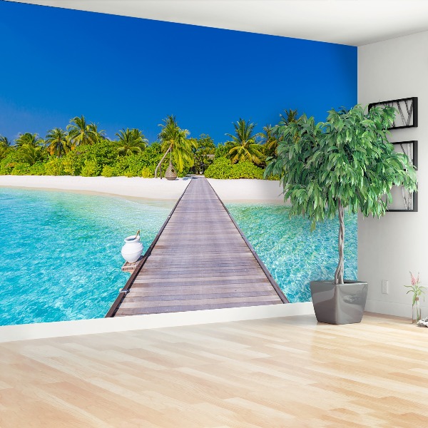 Fotobehang Strandpalm