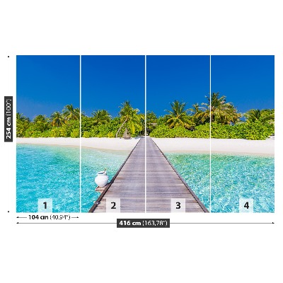Fotobehang Strandpalm