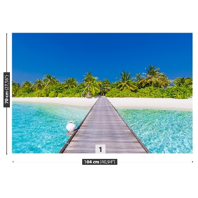 Fotobehang Strandpalm
