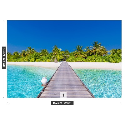 Fotobehang Strandpalm