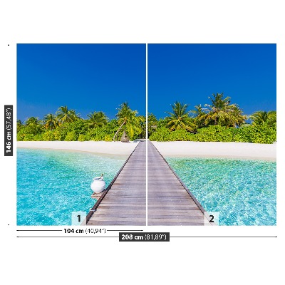 Fotobehang Strandpalm