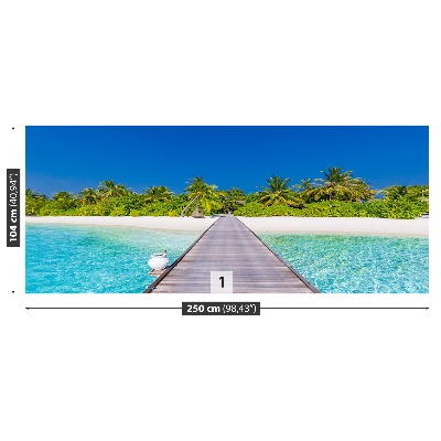 Fotobehang Strandpalm