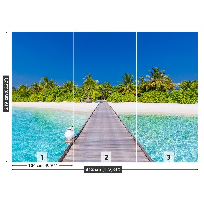 Fotobehang Strandpalm