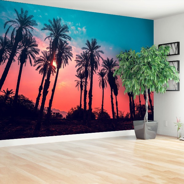 Fotobehang Tropische palmen
