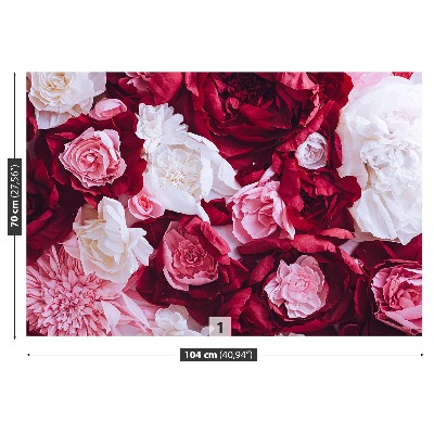 Zelfklevend fotobehang Papieren rozen