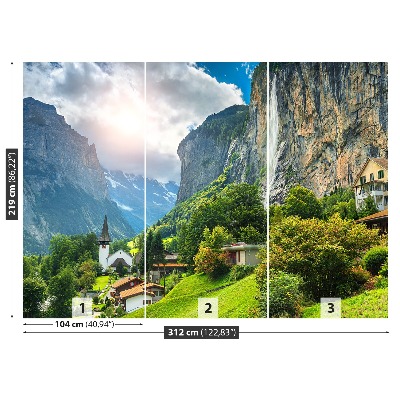 Zelfklevend fotobehang Alpine dorp