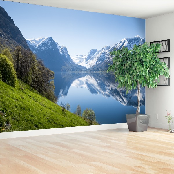 Zelfklevend fotobehang Fjord in noorwegen