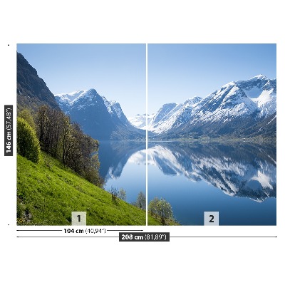 Zelfklevend fotobehang Fjord in noorwegen