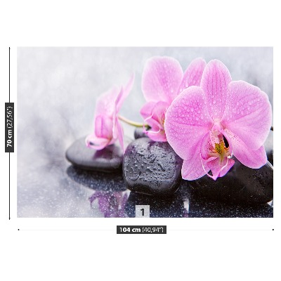 Fotobehang Orchideeënstenen