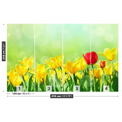 Fotobehang Gele tulpen