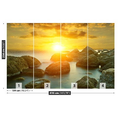 Zelfklevend fotobehang Zonsondergang