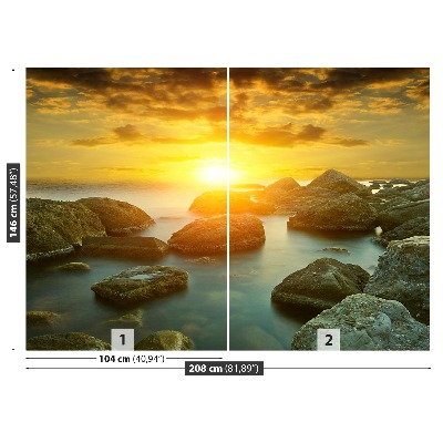 Zelfklevend fotobehang Zonsondergang