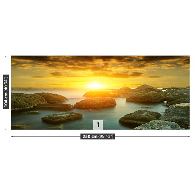 Zelfklevend fotobehang Zonsondergang