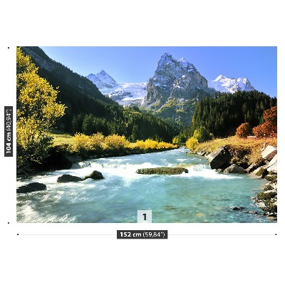 Zelfklevend fotobehang Zwitserse alpen
