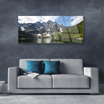Foto op plexiglas Lake forest mountain landscape