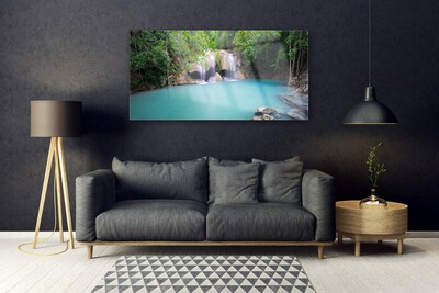 Foto op plexiglas Waterval forest lake nature