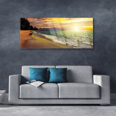 Foto op plexiglas Sun beach overzees landschap