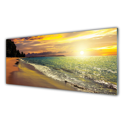 Foto op plexiglas Sun beach overzees landschap