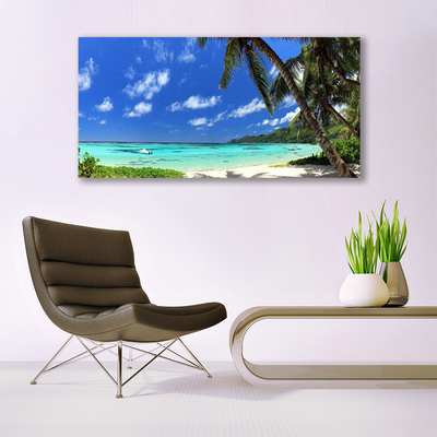 Foto op plexiglas Palm tree sea landscape