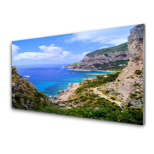 Foto op plexiglas Sea beach mountain landscape