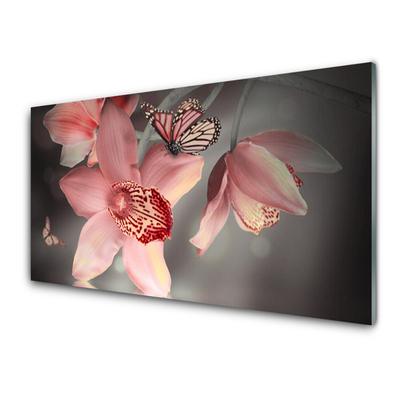 Foto op plexiglas Flowers on the wall