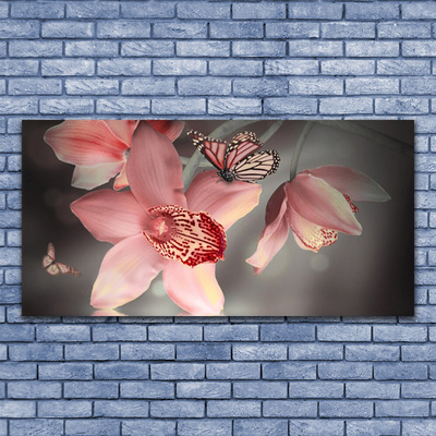 Foto op plexiglas Flowers on the wall