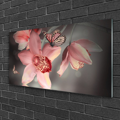 Foto op plexiglas Flowers on the wall